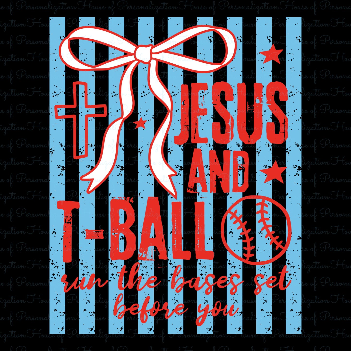 Jesus and T-Ball DTF Transfer