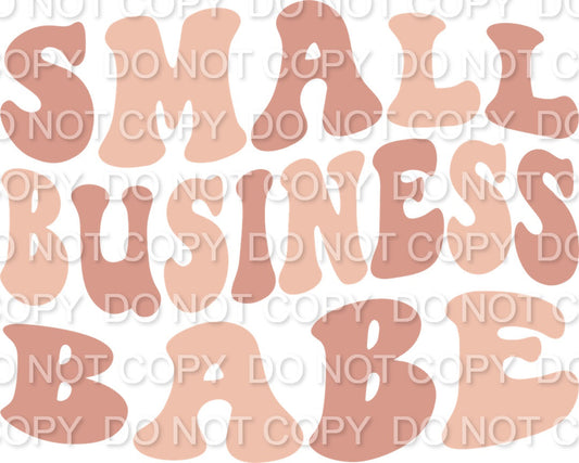 Small Business Babe Wavy Bubble Font (Direct To Film)