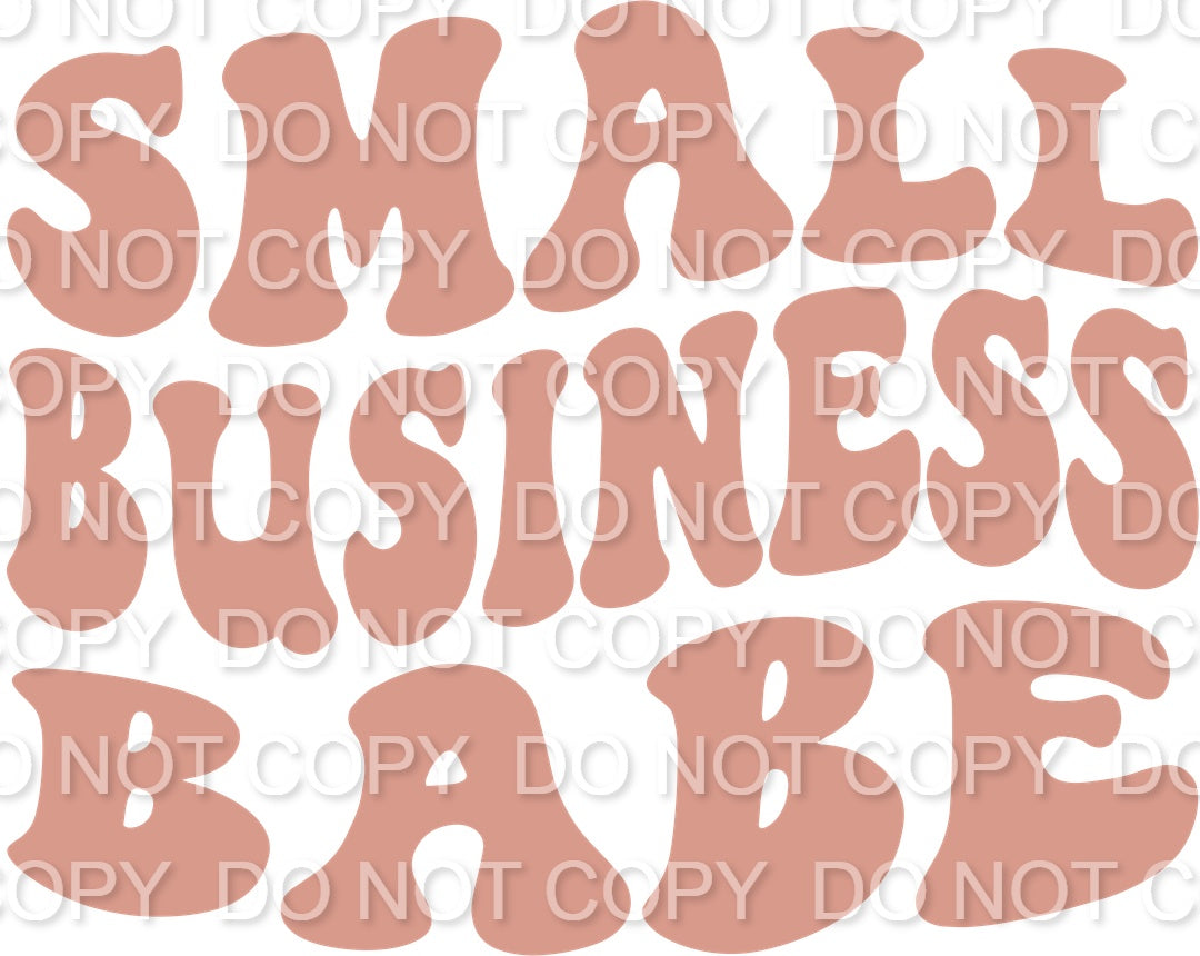 Small Business Babe Wavy Bubble Font (Direct To Film)