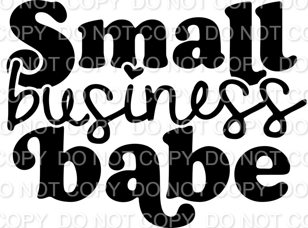 Small Business Babe Bubble Font (Direct To Film)