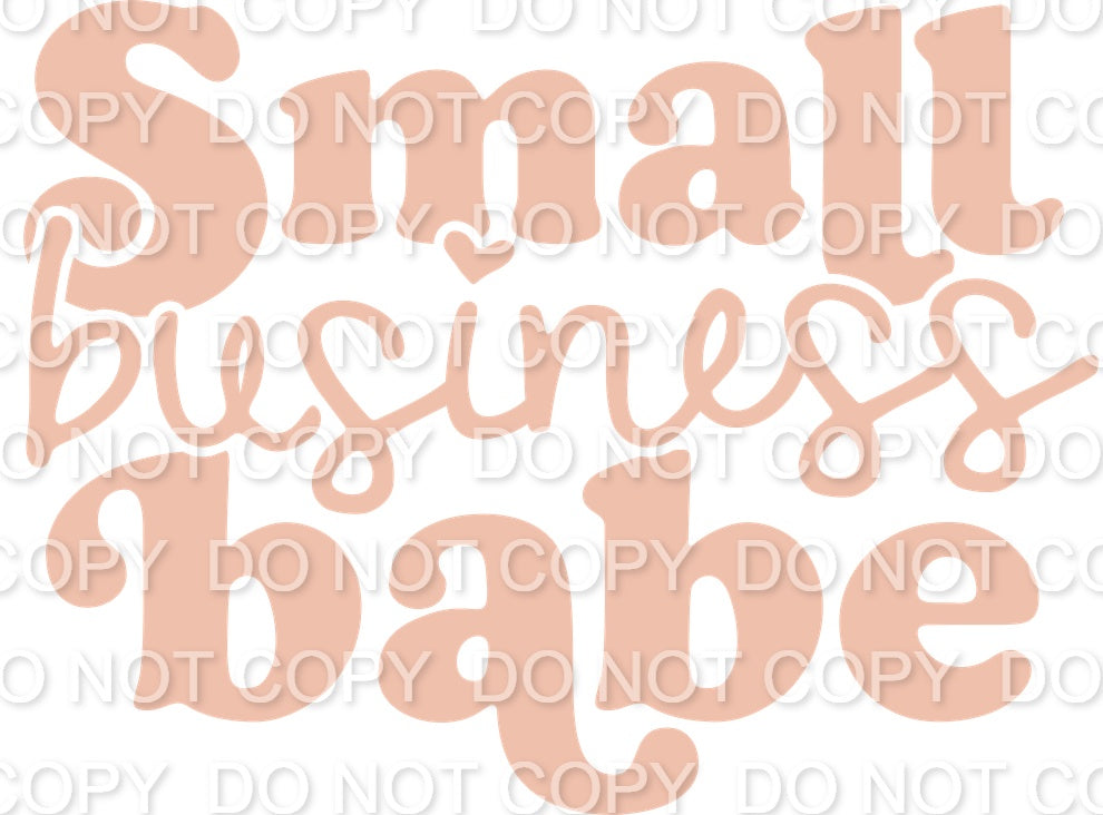 Small Business Babe Bubble Font (Direct To Film)