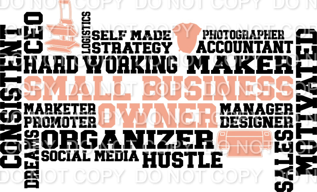 Small Business Word Art (Sublimation)