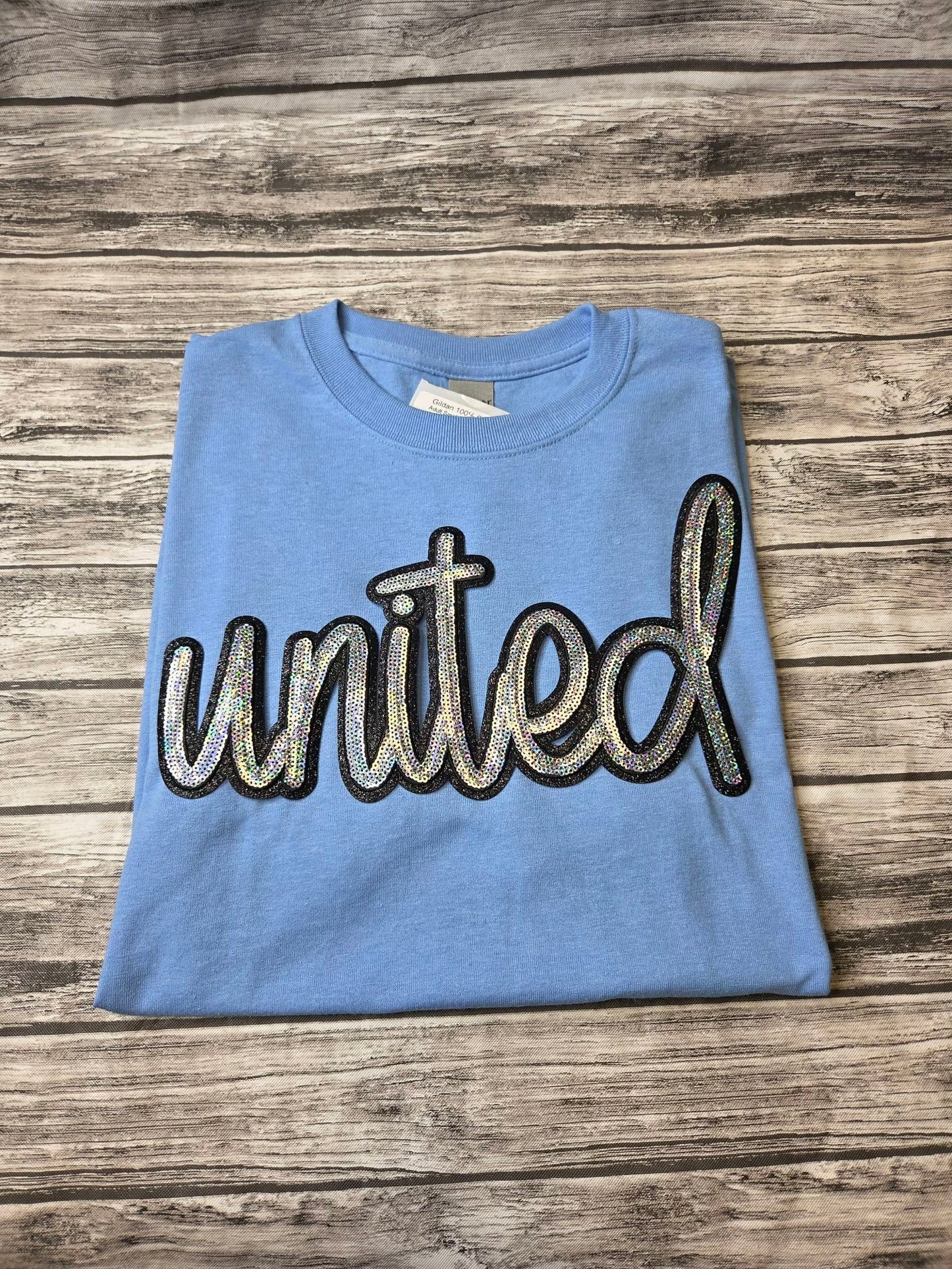 "United" 11.6"W X 6.5"H Mascot Sequin Patch