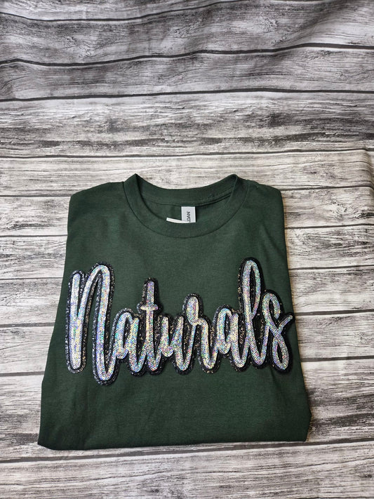 "Naturals" 11.6"W X 6.5"H Mascot Sequin Patch