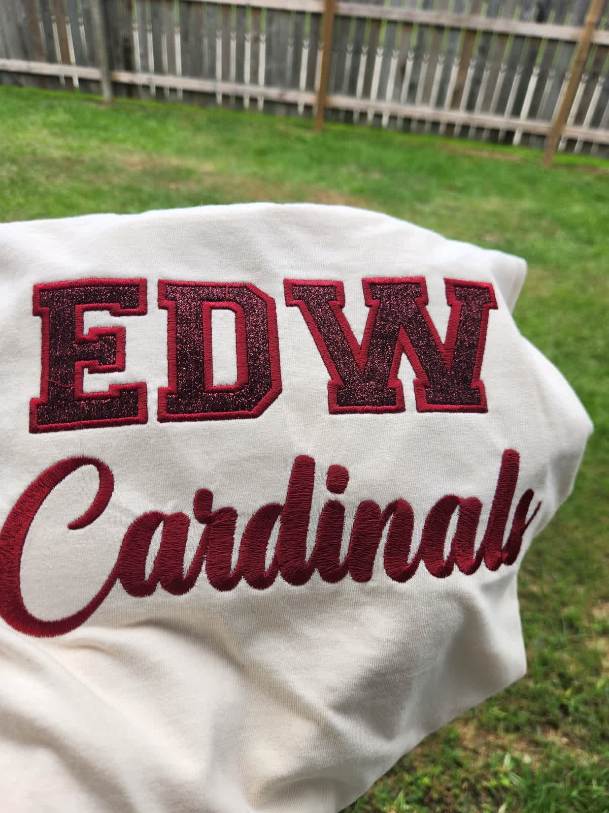 Collegiate Glitter Appliqué Sweatshirt