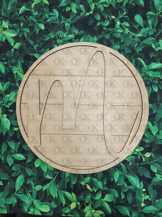 15" Two Layer Farmhouse Shiplap Round