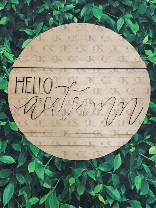 Hello Autumn Round 2pc