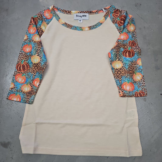 Teal Pumpkin Sleeve Raglan