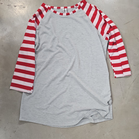 Candy Cane Gray Belly W/Red Pink Sleeve