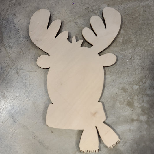 Whimsy Reindeer W/ Scarf (5.6"W x 8"H)