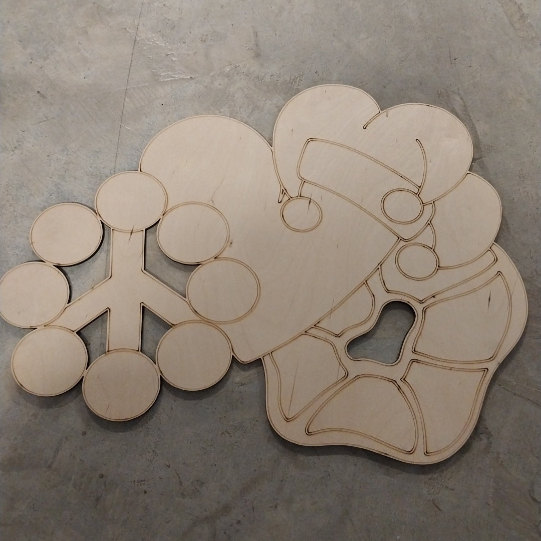 Mardi Gras Horizontal Tri-Piece