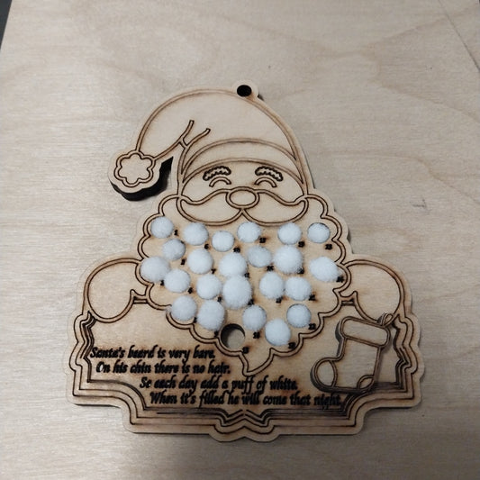 Santa Beard Advent Calender Ornament