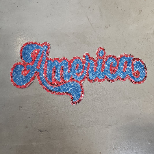 America Sequin Patch