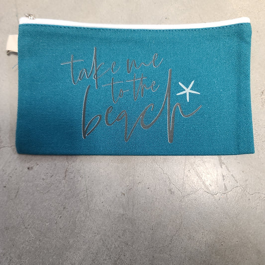 Take Me To The Beach canvas zipper bag