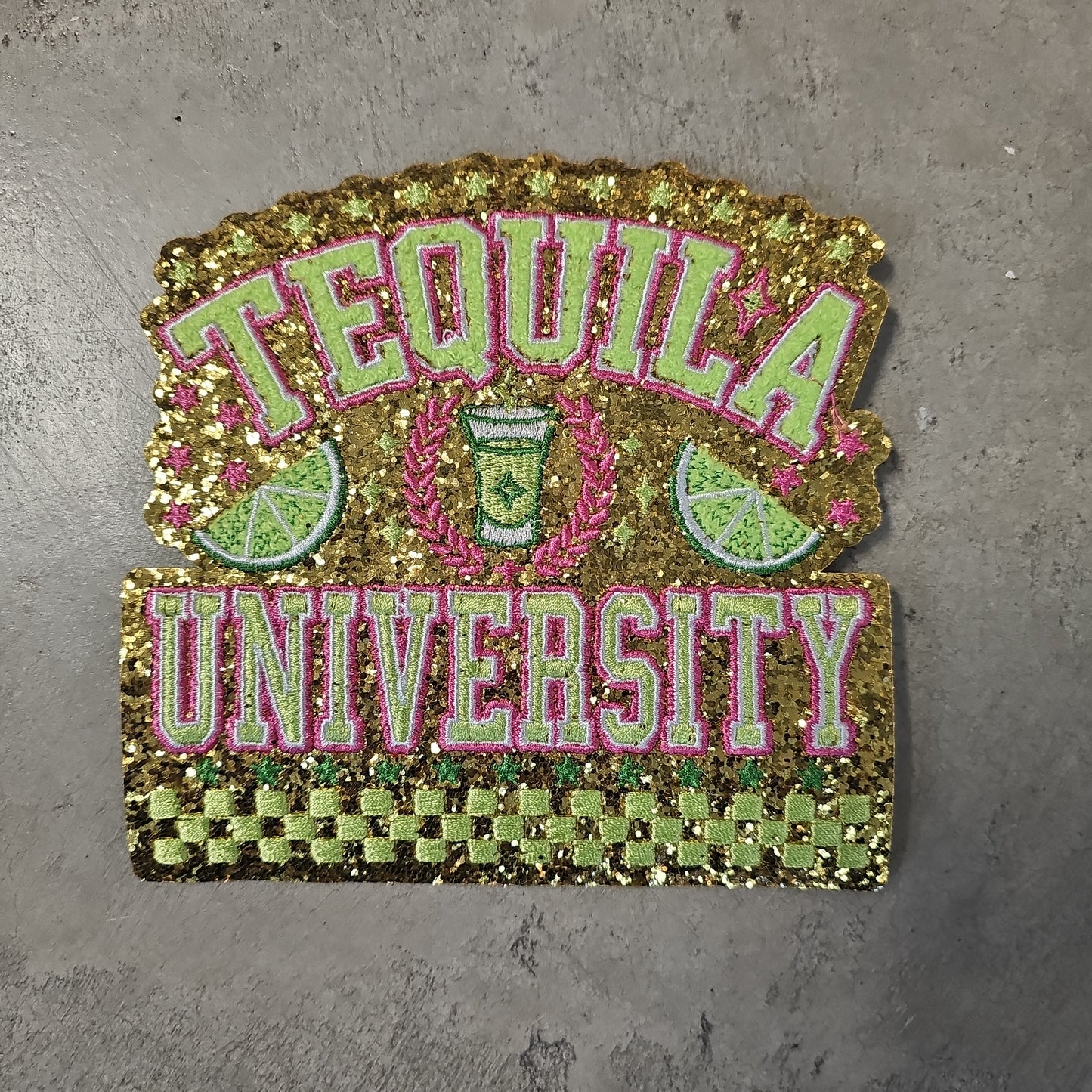 Tequila University Sequin Chenille Patch