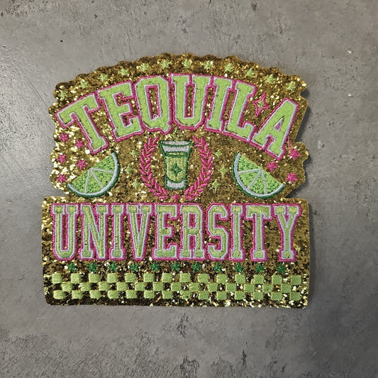 Tequila University Sequin Chenille Patch