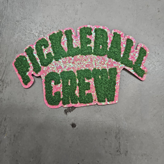 Pickle Ball Crew Sequin Chenille Patch
