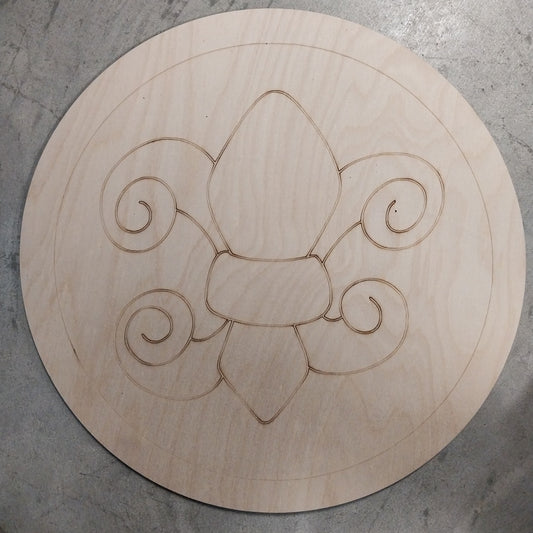 End With etched FDL ornament