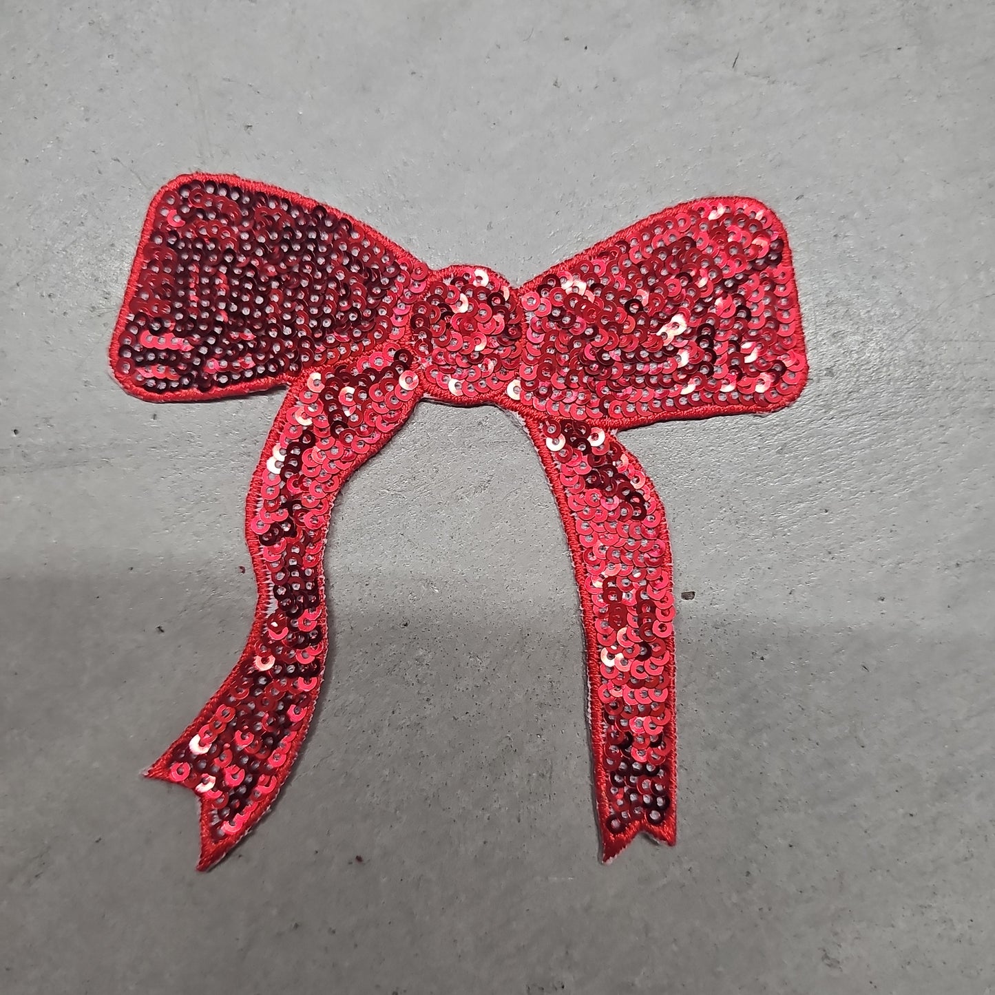 Sequin Bow Pocket/Hat Patch 4"