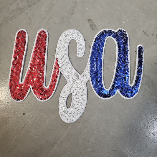 USA Sequin Patch