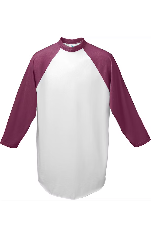 Augusta - Raglan -Maroon/White