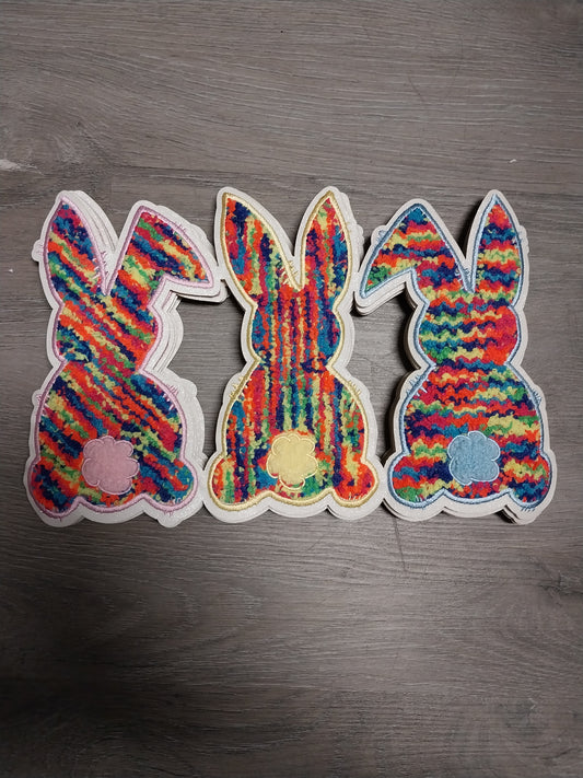 Triple Bunny - Chenille Patch
