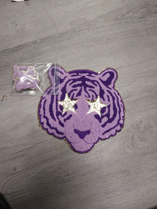 Tiger Head /GEAUX Letters  Chenille Patch