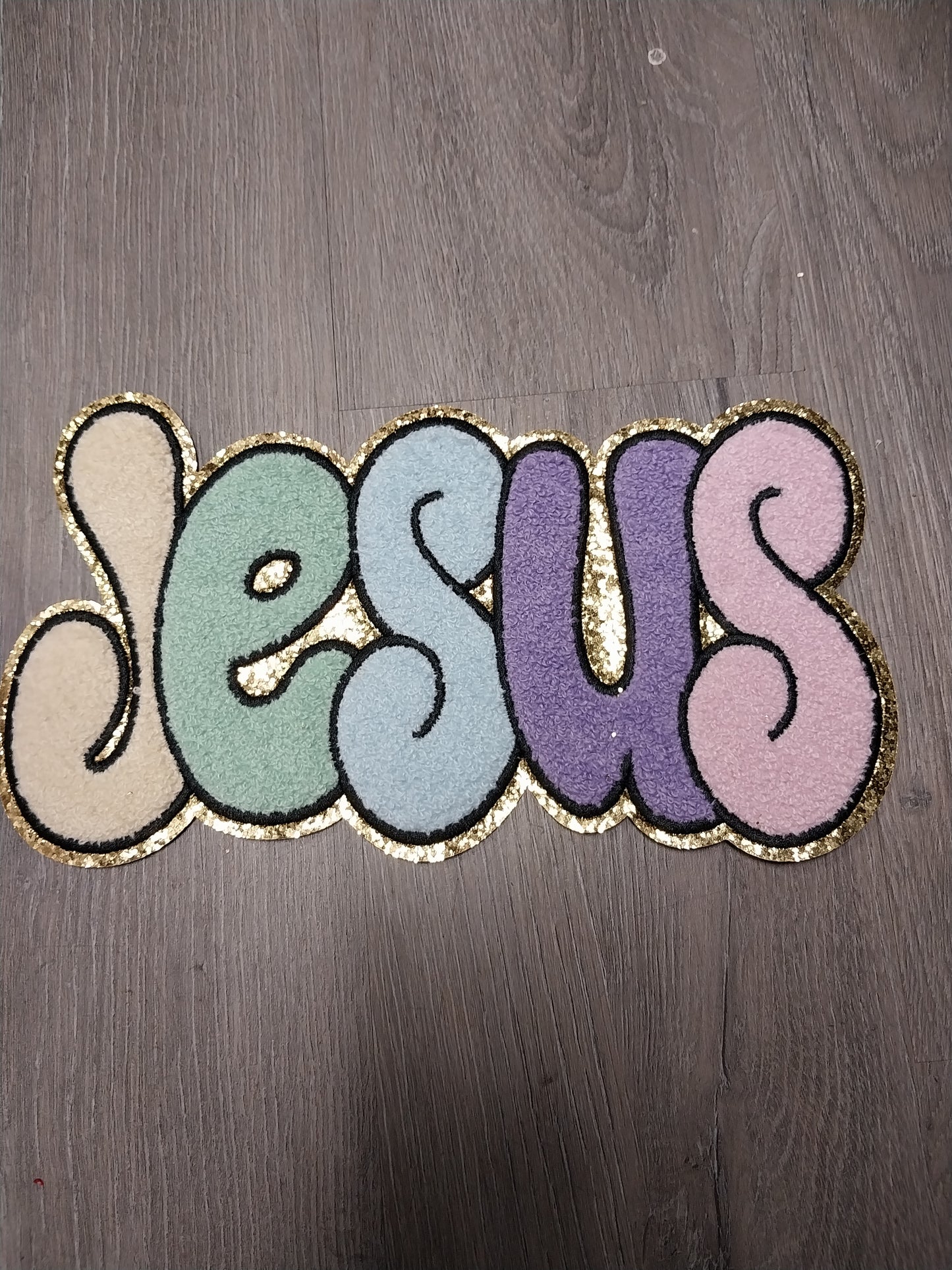Jesus Word Chenille Patch