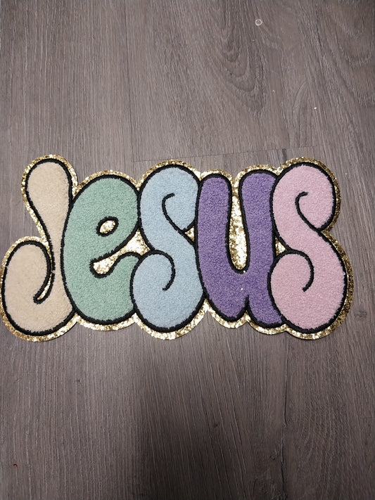 Jesus Word Chenille Patch