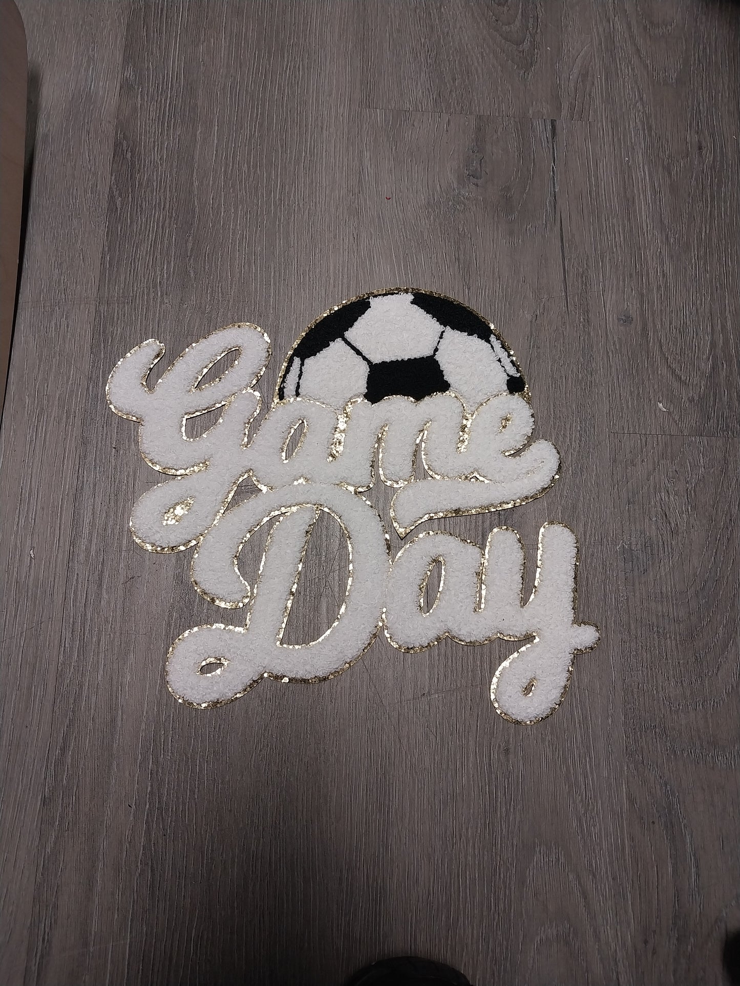 Game Day w/Soccer Ball  Chenille Patch