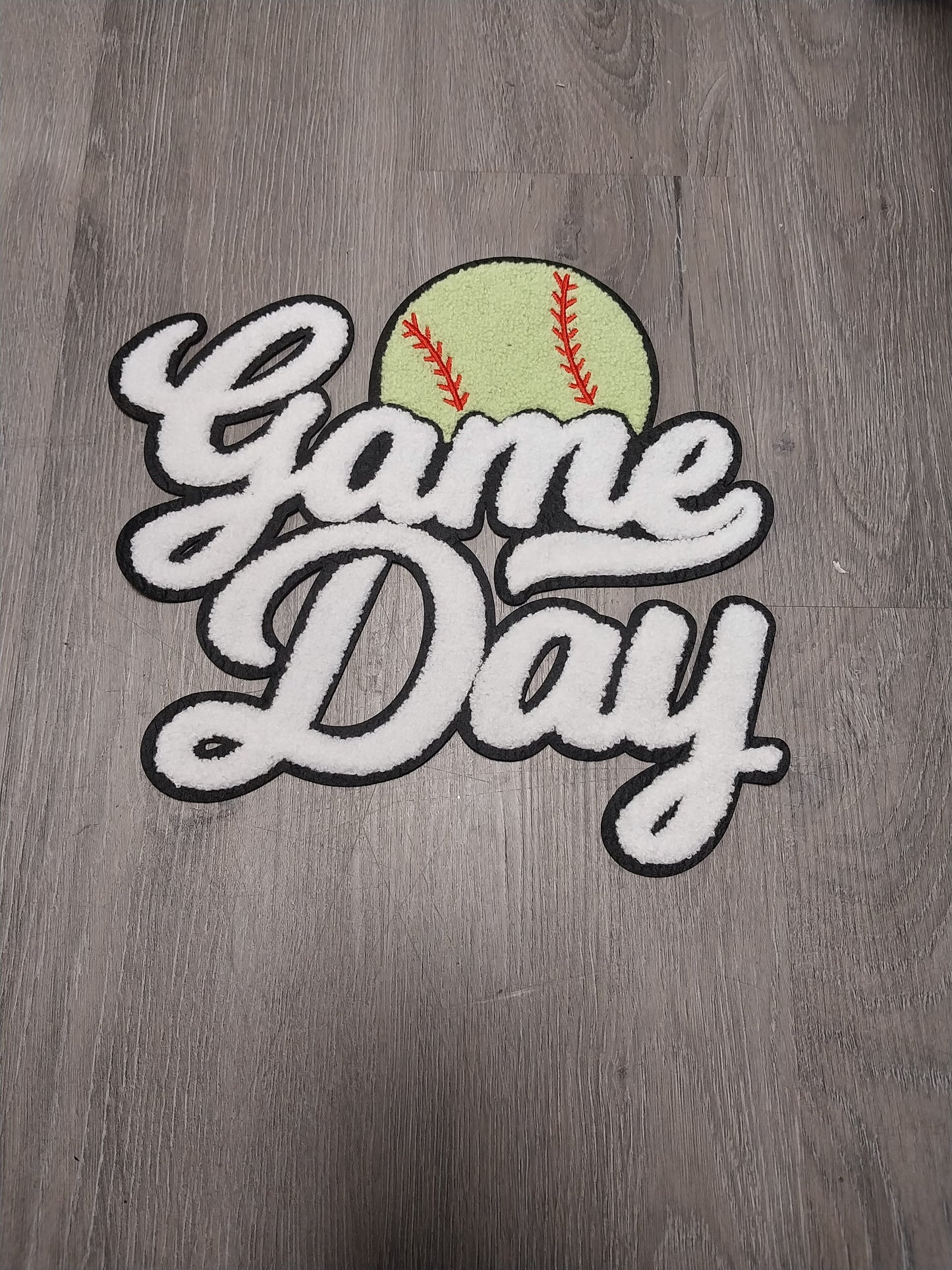 Game Day w/Soft Ball Chenille Patch