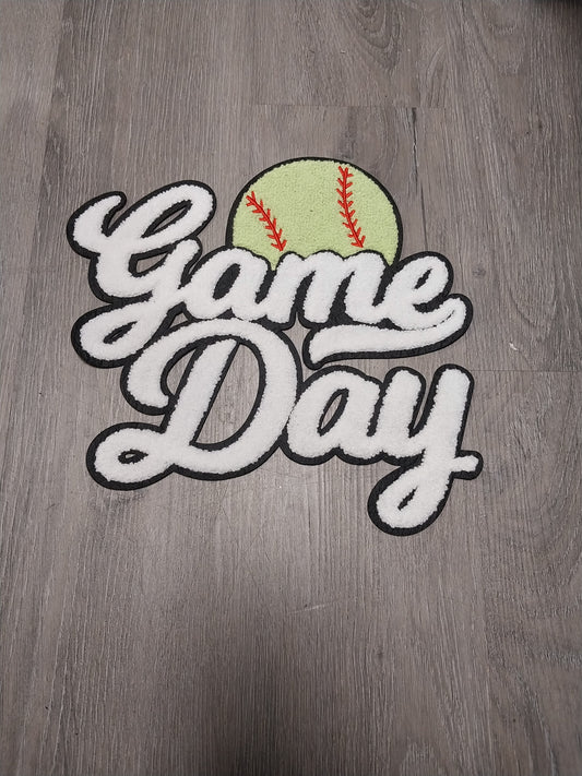 Game Day w/Soft Ball Chenille Patch