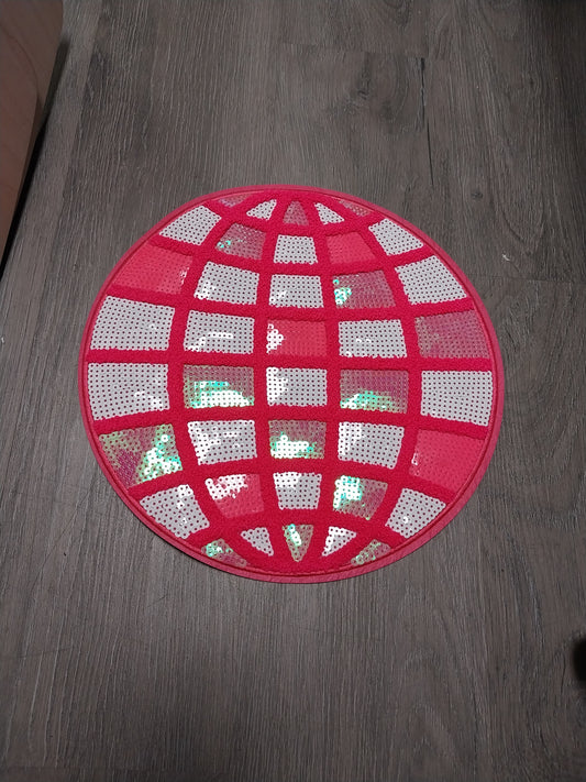 Disco Ball Sequin/ Chenille Patch