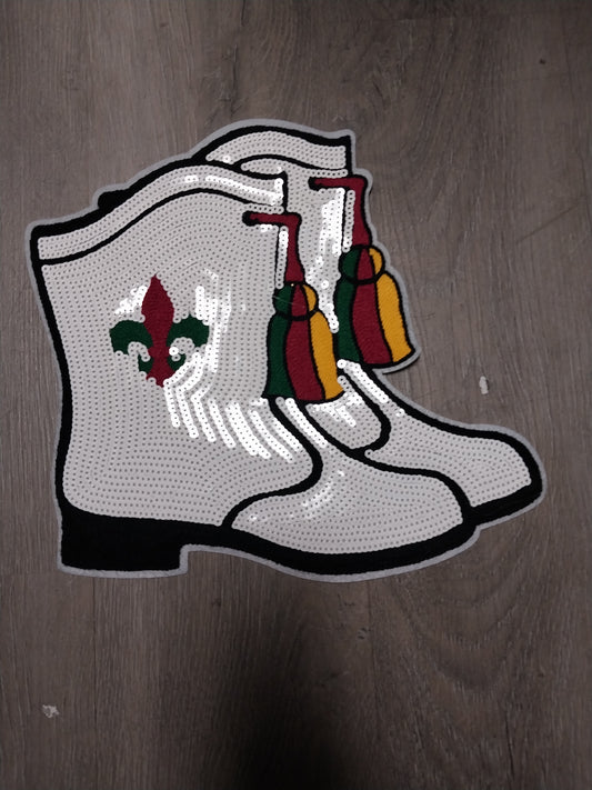 Majorette Boots  Sequin Patch