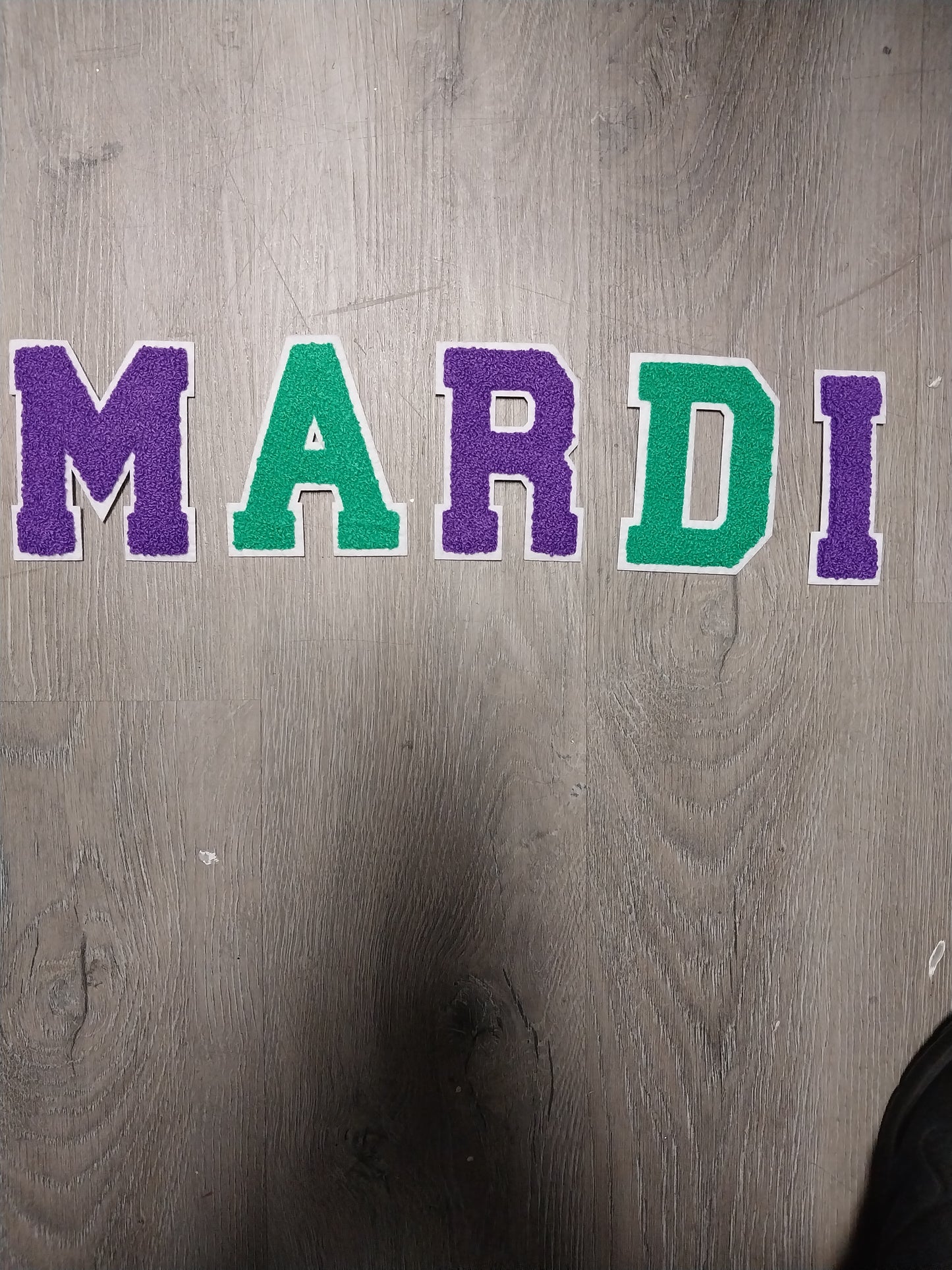 M A R D I - Letter set Chenille Patch