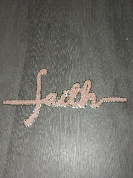 Faith Word  Chenille Patch