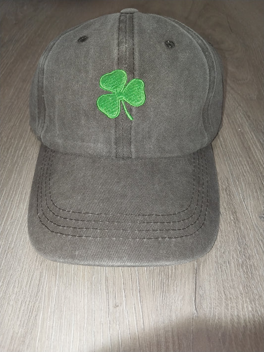St. Patrick Embroidered Black W/Clover