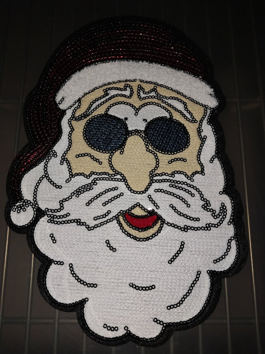 Groovy Santa Sequin/Chenille Patch