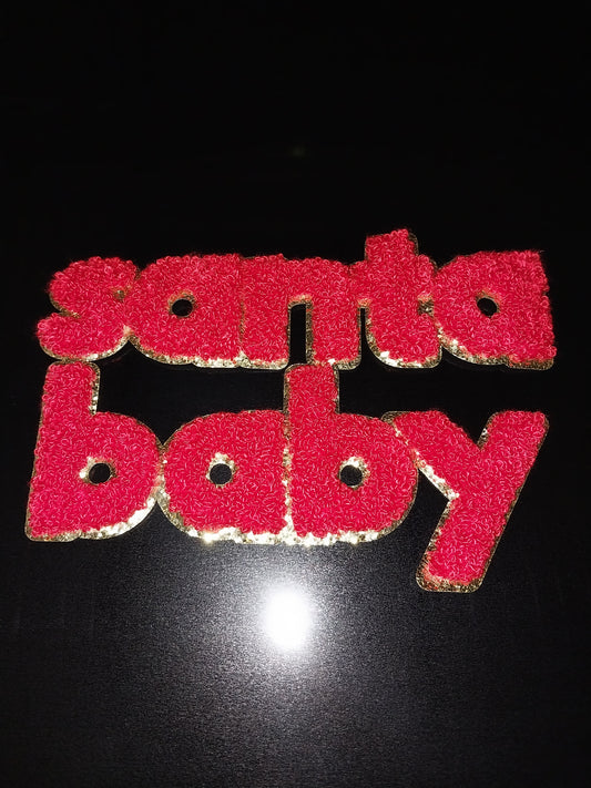 Santa Baby Chenille Patch (Youth 6.5X4.5)