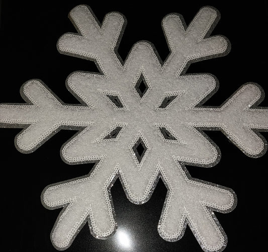 Snow Flake Chenille Patch