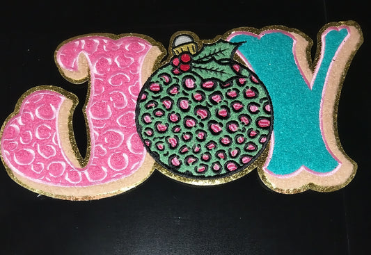Joy Leopard Chenille Patch