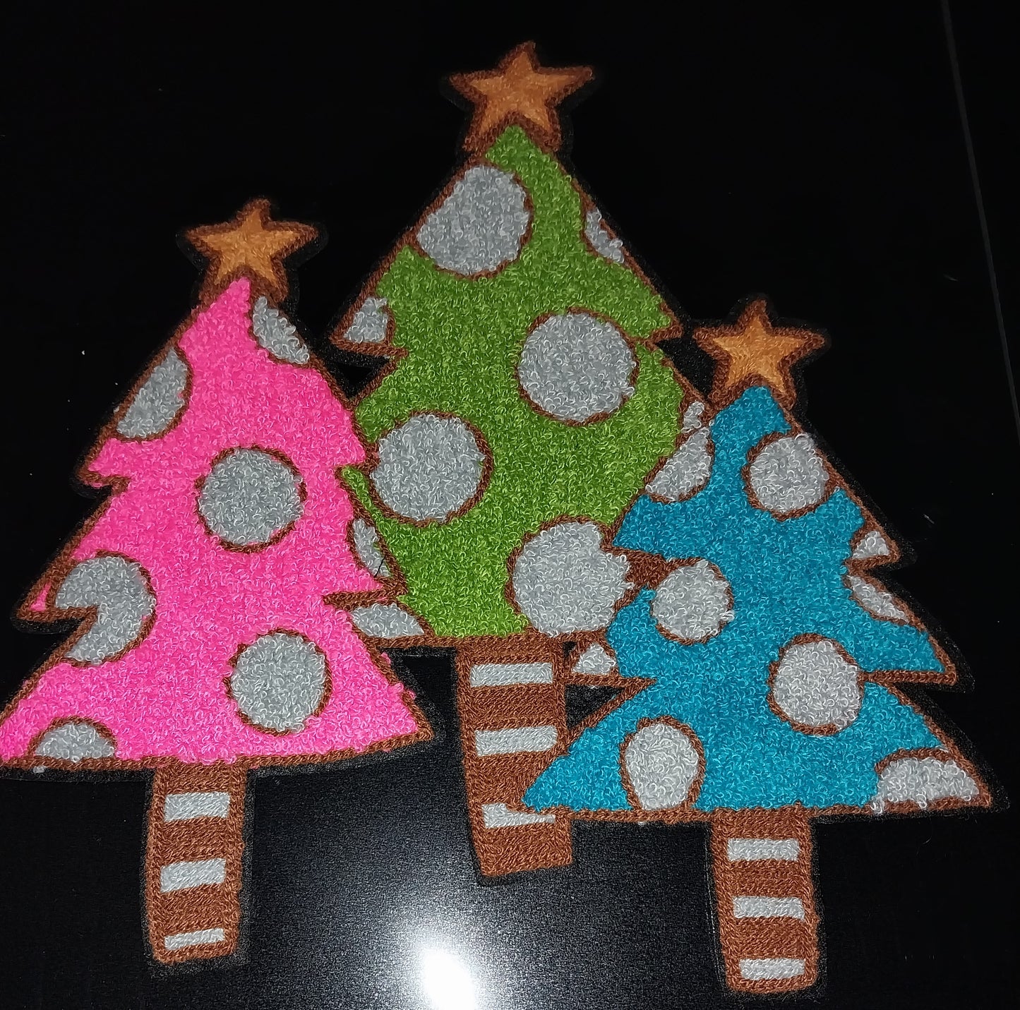 Christmas Trees  Chenille Patch