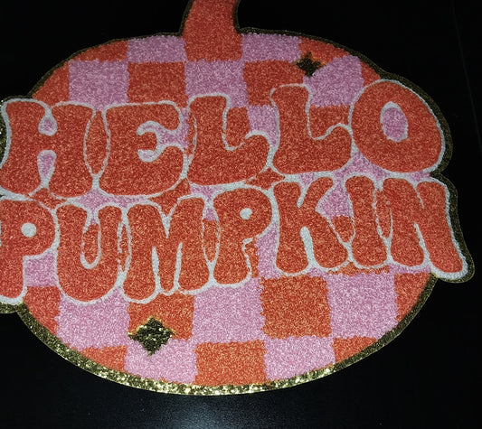 Hello Pumpkin Chenille Patch