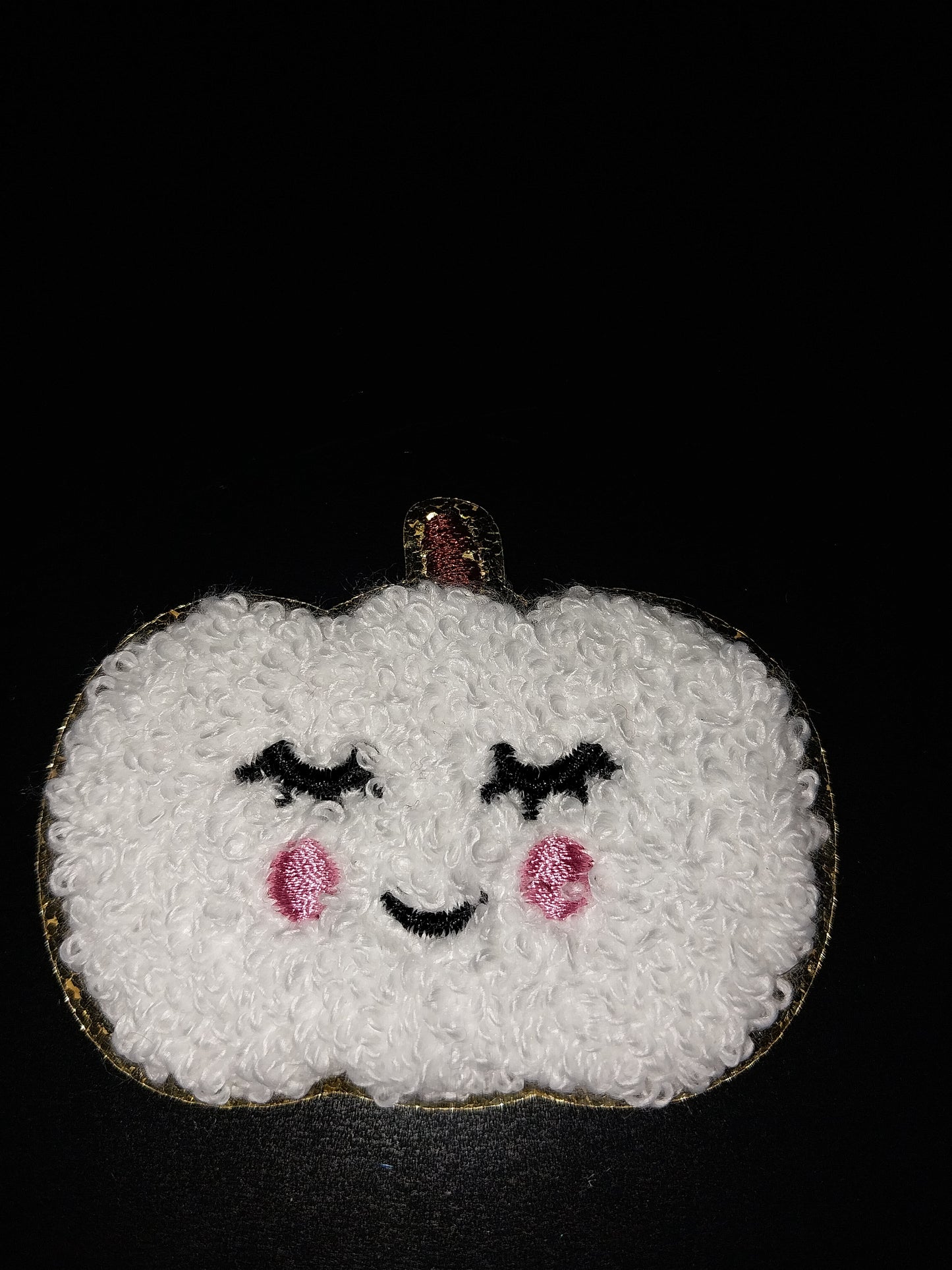 Pumpkin w/Face  Chenille Patch