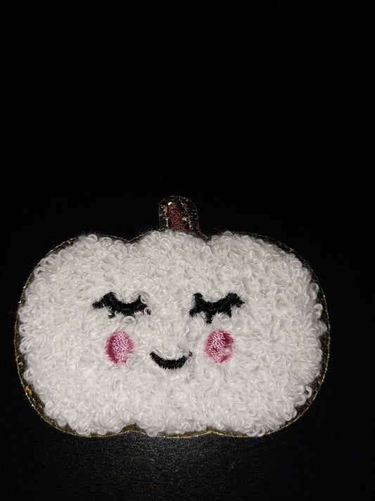 Pumpkin w/Face  Chenille Patch