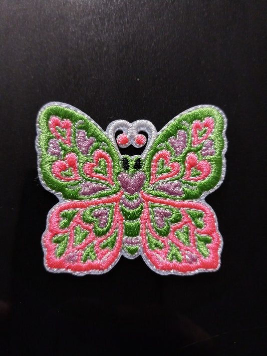 Embroidered Patch - Heart Butterfly