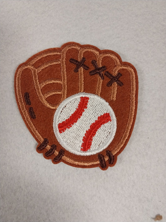 Embroidered Patch - Baseball & Glove