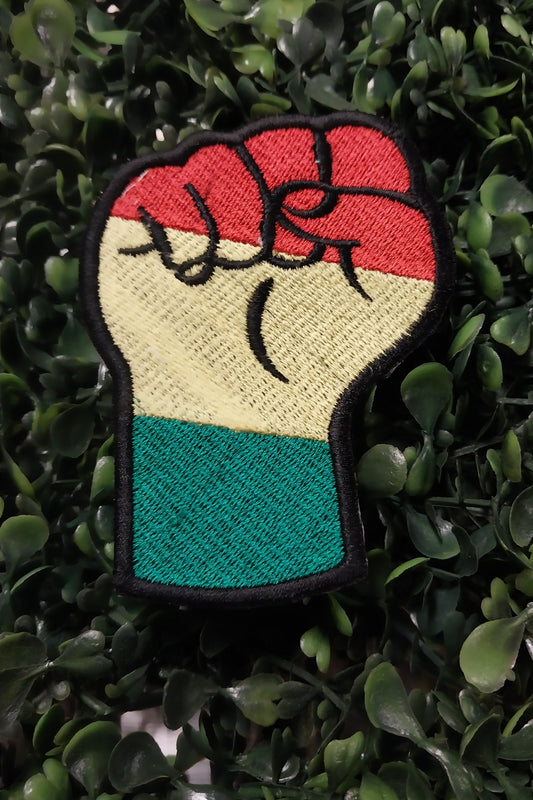 Red Yellow Green Fist  -  Embroidered Patch