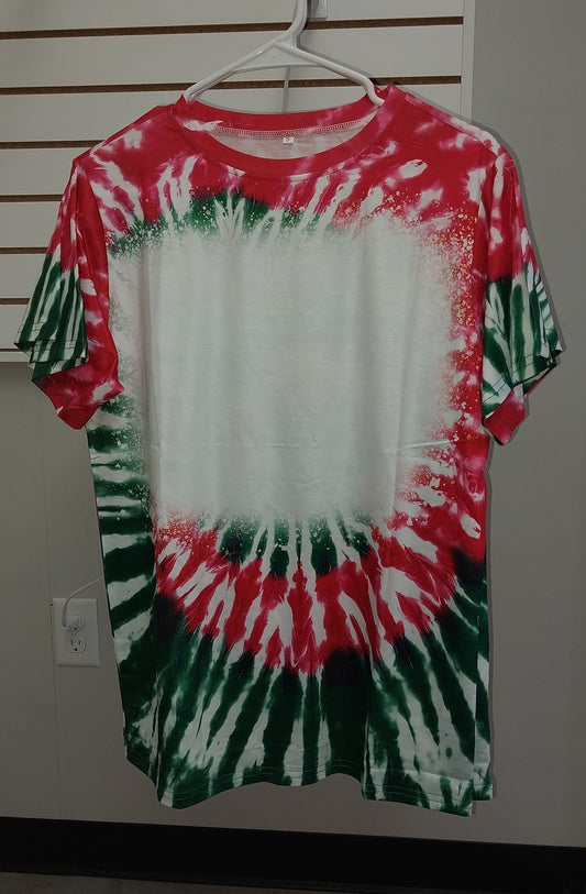 Christmas Tie Dye Sublimation BLANK FAUX BLEACHED Tank TOP