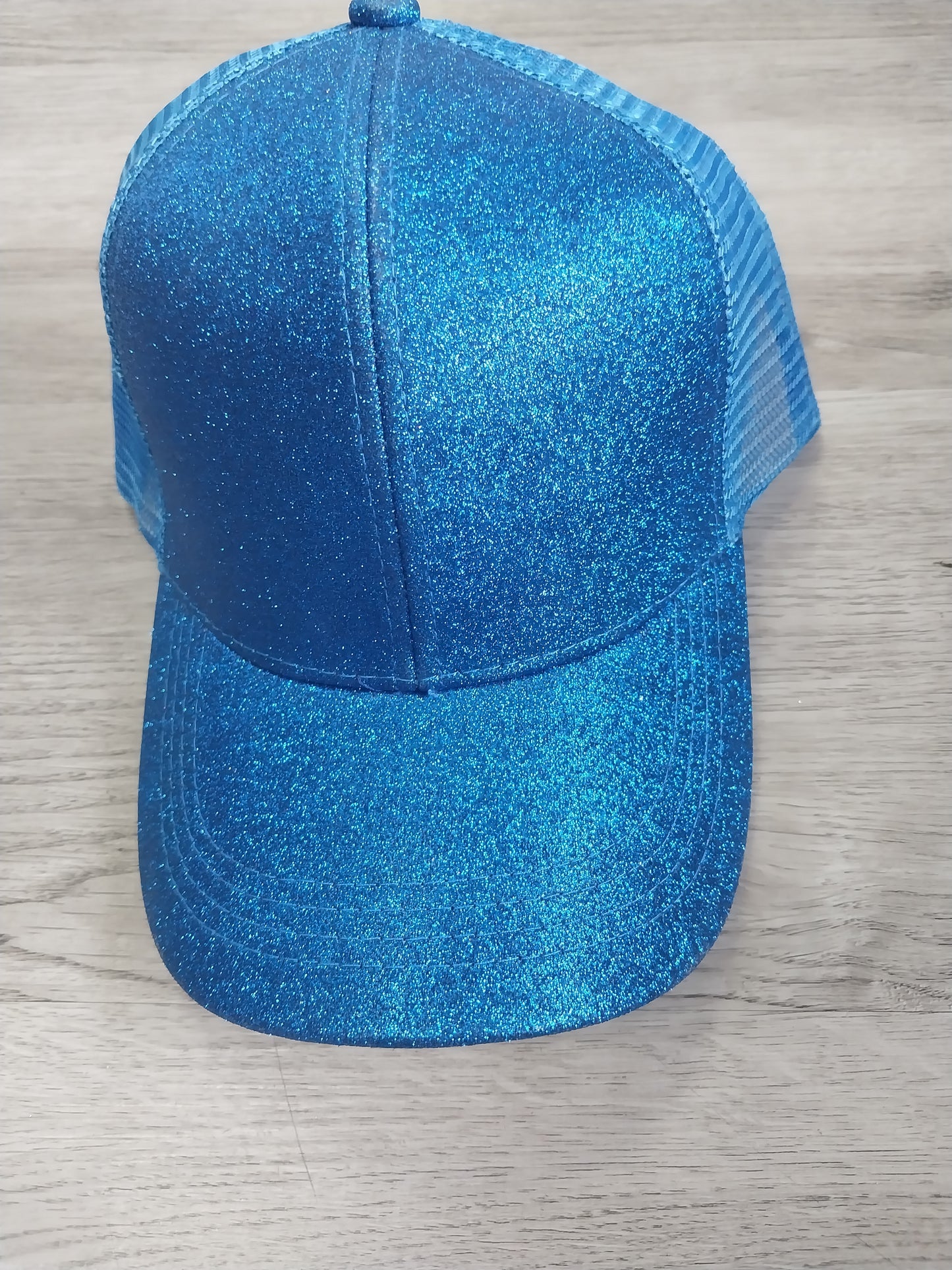 Glitter Ponytail Trucker Hats - Structured Mesh
